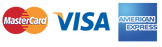 We accept all major credit cards including Master Card, Visa and American Express